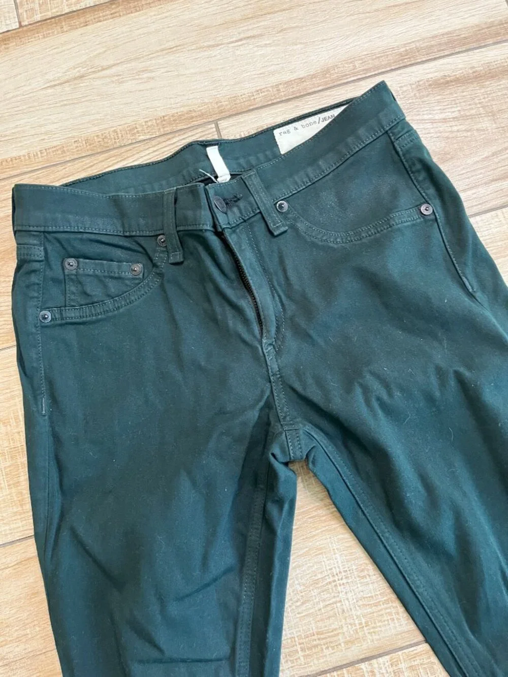 Womens Rag & Bone Dark Green Legging Jeans - 28